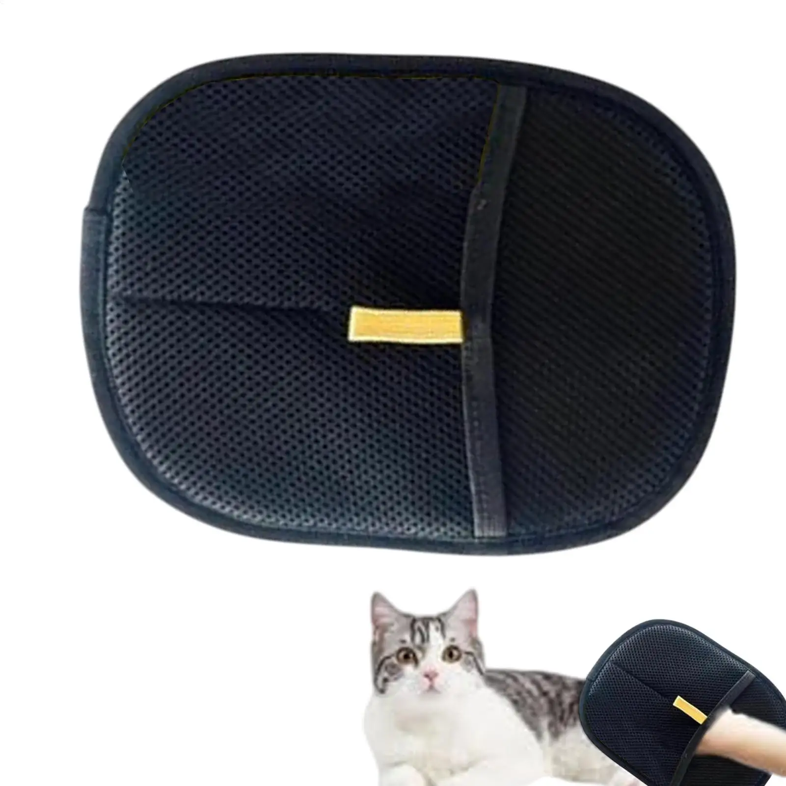 Doppelseitige Hundepflegehandschuhe zum Ausfallen, statische Entfernungshandschuhe für Tierhaare, Haustierhandschuhe zum Waschen, Enthaarung, Fellpflege Image