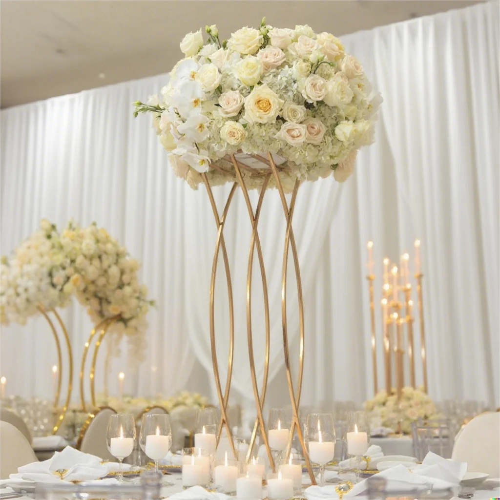 Beliebtheit geometrische Blumenständer Hochzeit Empfang Herzstück Bankett Tischdekoration Weihnachten Braut Party Dekoration Image