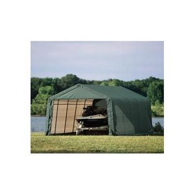 ShelterLogic 10 ft. x 8 ft. x 8 ft. Peak Style Shelter Green Cover 72804