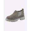 Stiefelette HEINE, Damen, Gr. 42, grau, Leder, Rindsleder, Veloursleder, modisch, Schuhe