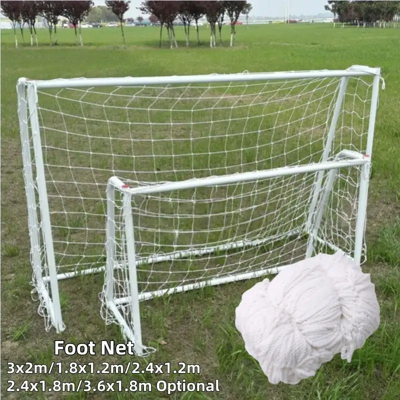 1 pièces filet de Football filet de Football pleine taille pour but de Football poste entraînement sportif Junior 1.8m * 1.2m 3m * 2m 7.3*2.4m filet de Football