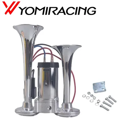 YOMI 12V 24V 600DB super loud dual horn speakers Dual electric air horn kit with compressor for vehicle car truck and boat