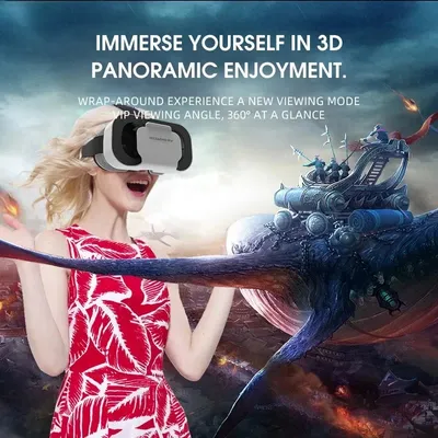 VR Glasses 3D Headset Virtual Reality Device Helmet Goggles Lenses Mobile Smartphone Smart Phone Cell Realidade Viar VR