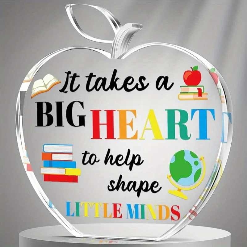 Teacher Appreciation Gift, Acrylic Keepsake Paperweight, Perfect for Graduation, Retirement, Birthdays, Office Desk Decoration