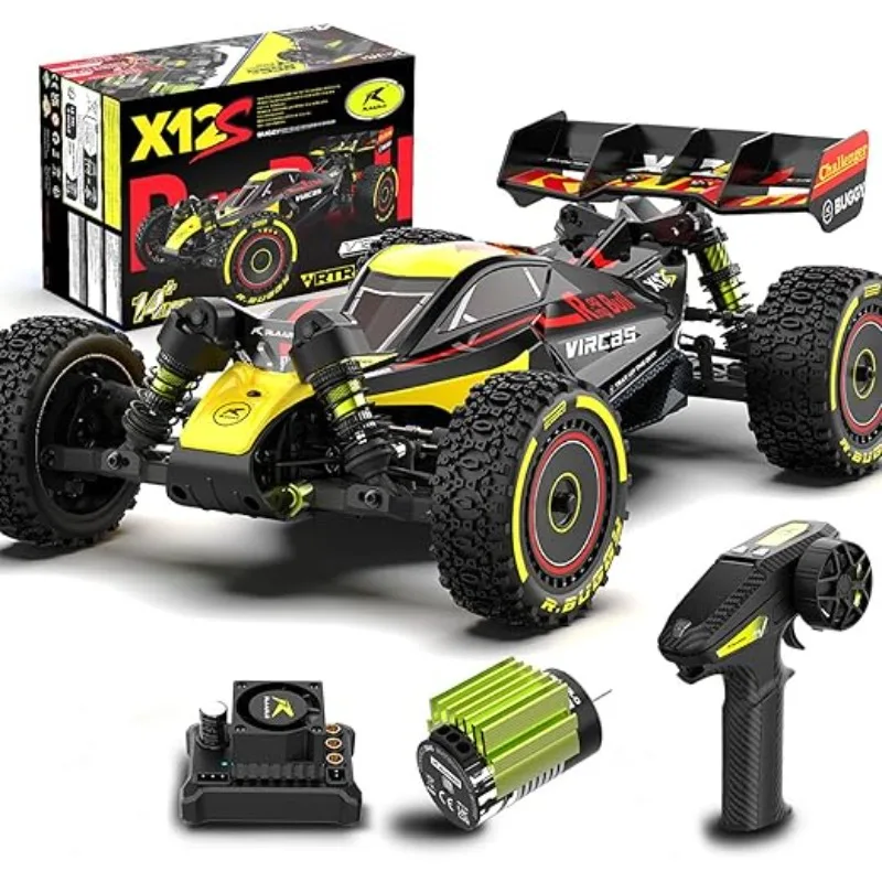 1/12 Brushless RC Cars For Adults, Max 50 MPH Fast RC Buggy, All Terrain High Speed Remote Control Car Hobby Off-Road RC Truck