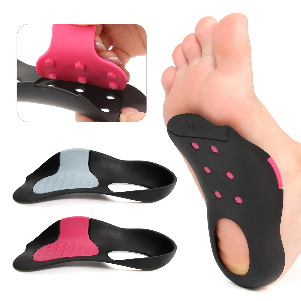 Orthopädische Einlegesohlen zur Unterstützung des Fußgewölbes für Plattfüße, Schmerzlinderung bei Plantarfasziitis für Männer und Frauen, Arbeitsstiefel, Sportschuhe Image