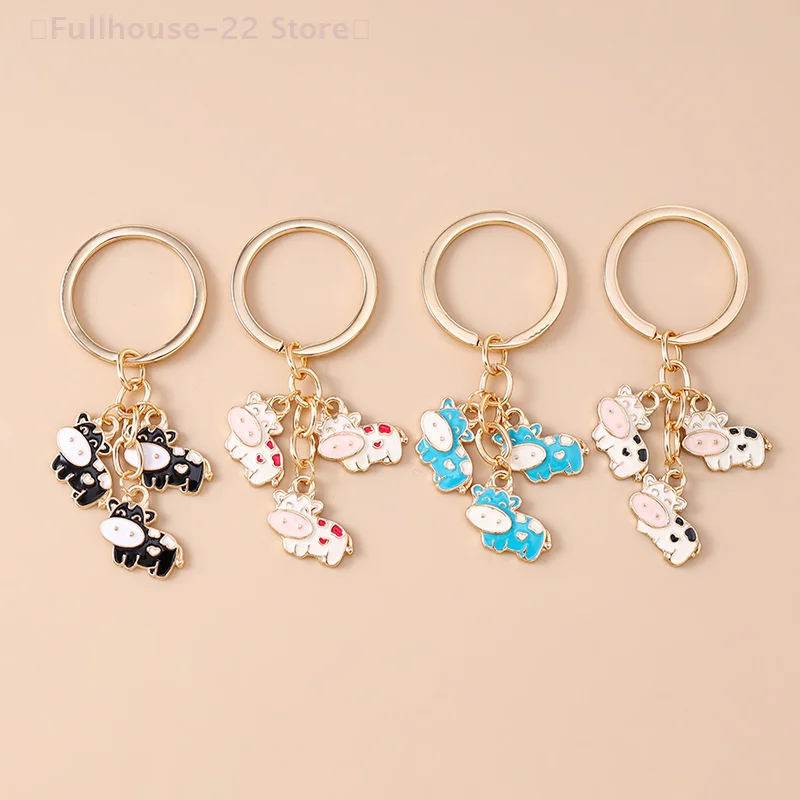 【MAX-22】Kuh-Schlüsselanhänger, Cowgirl-Schlüsselanhänger – Kuh-Schlüsselanhänger, Kuh-Schlüsselanhänger, Zubehör, Kuh-Aufdruck, Schlüsselanhänger, süßer Kuh-Mädchen-Sachen-Schlüsselanhänger Image