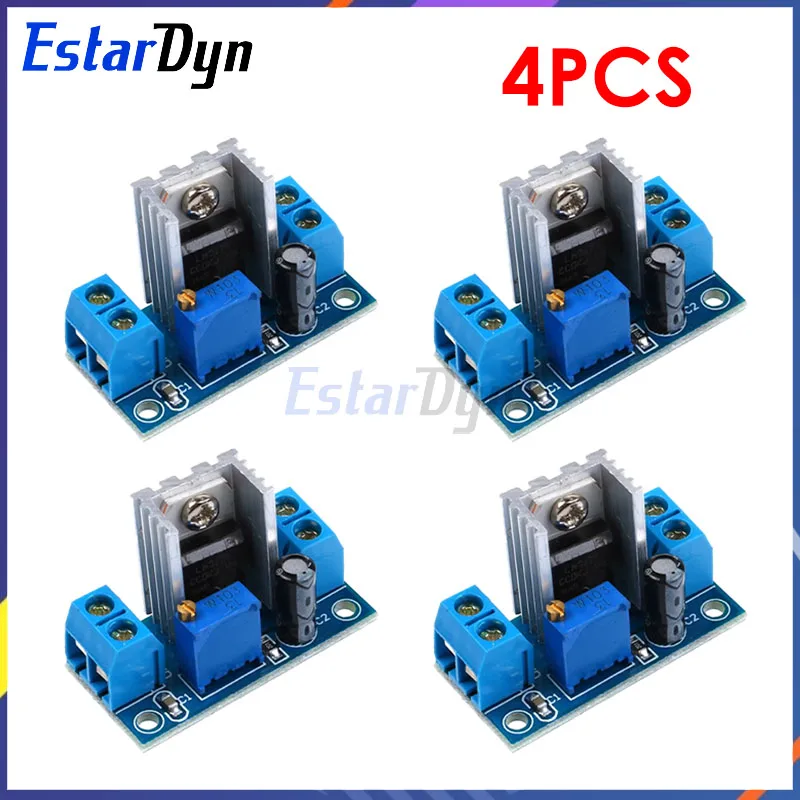 4 stücke LM317 Einstellbare Spannungs Regler Netzteil LM317 DC-DC Konverter Buck Step Down Platine Modul Linear Regler Image