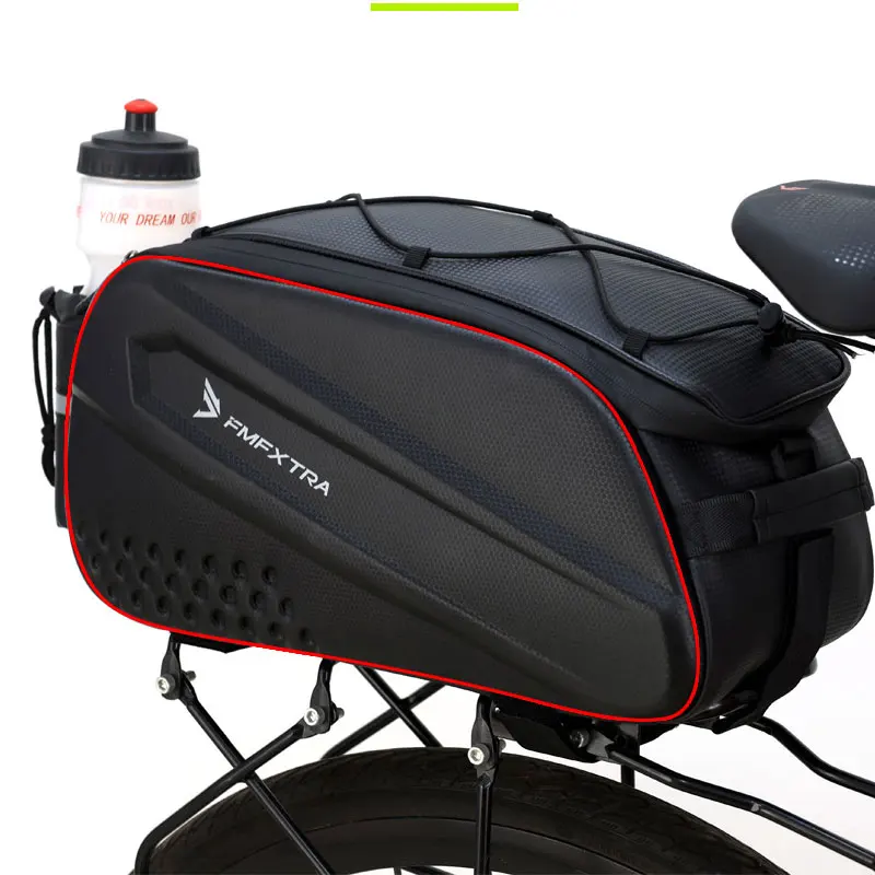 Fahrrad-Gepäckträgertasche hinten, 14 l, großes Fassungsvermögen, wasserdichter Fahrradträger, Träger, Hecksitz, Kofferraumtasche, Handtasche, Schultergurt für Aufbewahrung Image