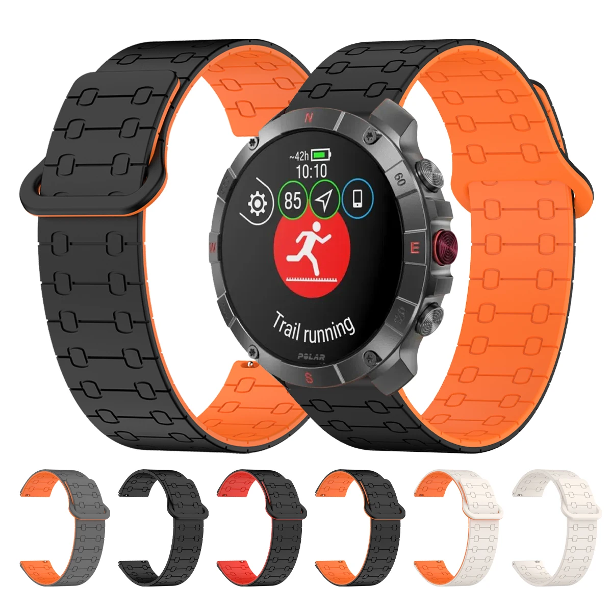 22mm Silikon Armband Für POLAR Vantage M3 M2 M V3 Magnetische Schleife Band Für POLAR Grit X2 Pro Titan/Grit X Pro Armband Correa Image