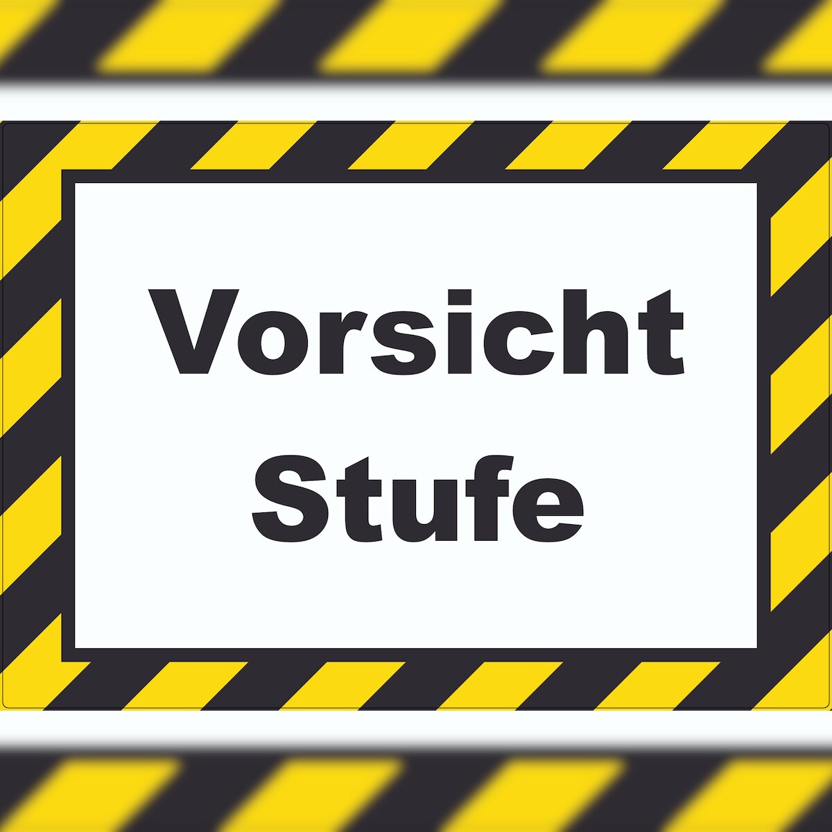 HB-Druck Vorsicht Stufe Aufkleber A7 (74x105mm) Image