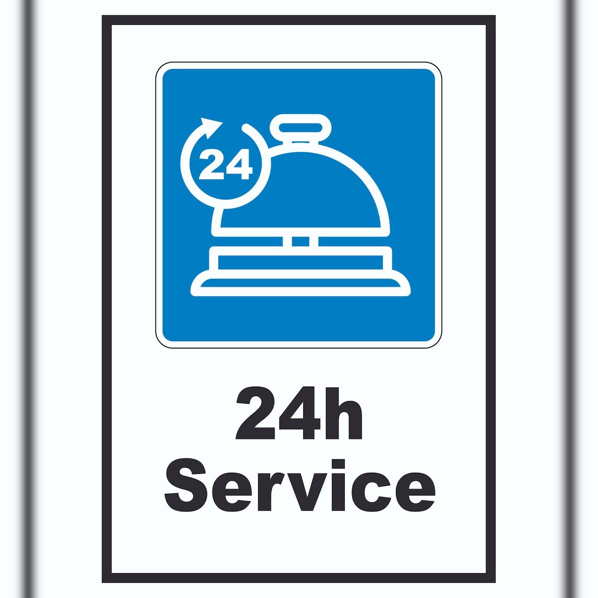 HB-Druck 24H Service Schild A6 Rückseite selbstklebend Image