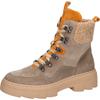 Schnürboots WALDLÄUFER "H-SAIGA", Damen, Gr. 5 (38), beige (beige, orange), Nubukleder, Veloursleder, Textil, kontrastfarbene Details, modisch, Schuhe, Winterboots, Plateauboots, Schnürstiefelette, H-Weite (= sehr weit)