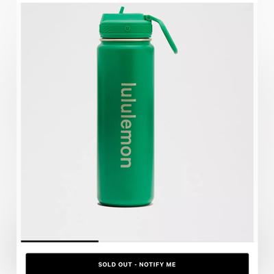 Lululemon Athletica Other | Lululemon Water Bottle Back To Life Sport Straw Lid 24oz Raceway Green Nwt | Color: Green | Size: 24 Oz