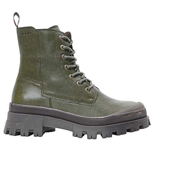 Ten Points - Women's Jenny Lace Boots Tanned Leather - Winterschuhe 38 | EU 38 oliv/grau