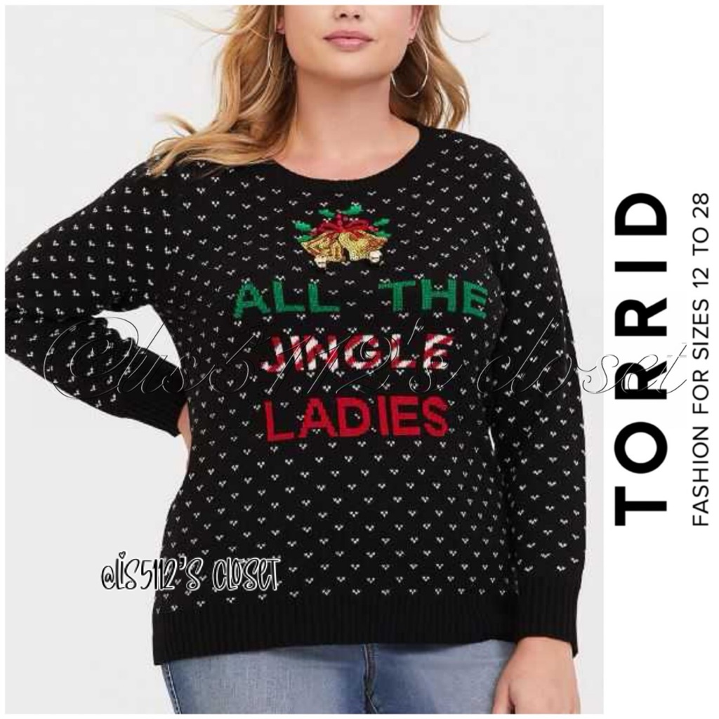 Torrid Sweaters | Torrid All The Jingle Ladies Ugly Christmas Holiday Sweater 0x 12 | Color: Black | Size: 0x
