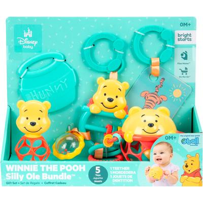 Greifspielzeug BRIGHT STARTS "Winnie the Pooh Silly Ole Bundle Gift Set", bunt, Greifspielzeug, Kinder, Kunststoff, Metall Image