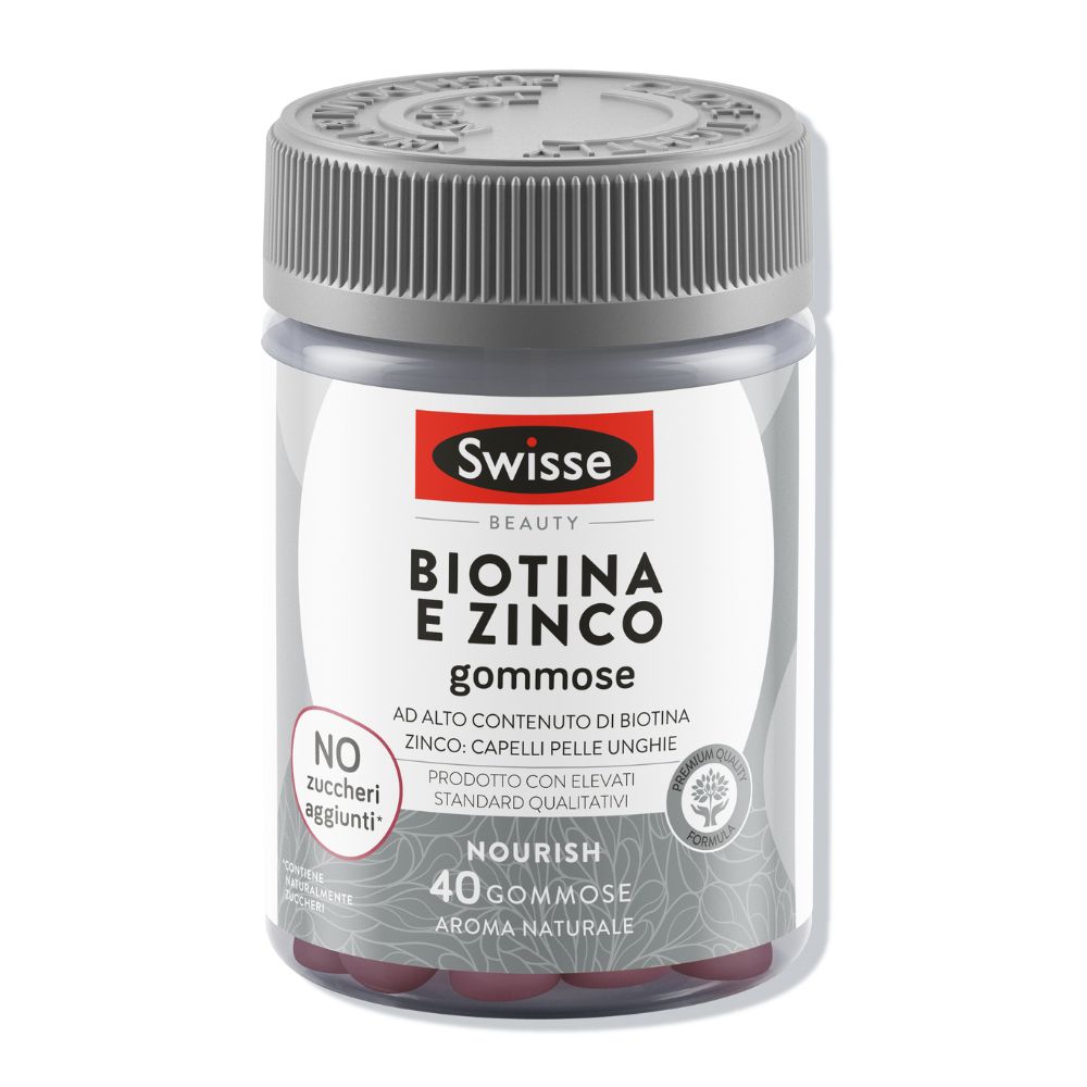 Swisse Biotina e Zinco Integratore Capelli Pelle Unghie Gommose 108 g