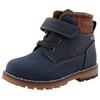 Winterboots TOM TAILOR, Kinder, Gr. 23, blau (dunkelblau), Lederimitat, kontrastfarbene Details, casual, Schuhe, mit Klettverschluss