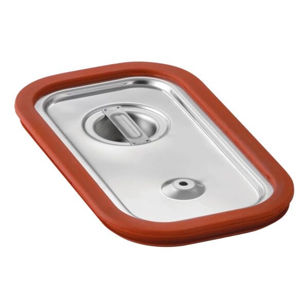 Bartscher GN-Behälter Zubehör Deckel für 1/4 GN mit Dichtung silber, 26.5x2x16.2 cm Image