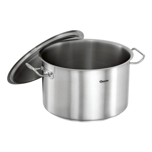 Bartscher Kochtopf Edelstahl 16 Liter mit Deckel silber, 35.5x27x44.3 cm