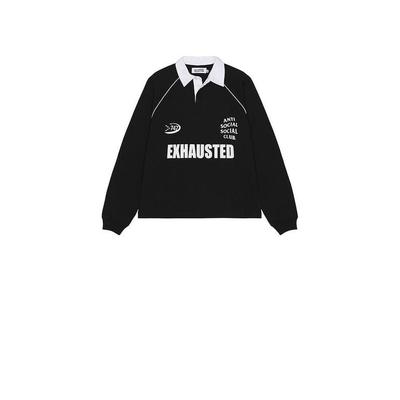 Rugby Polo - Black - ANTI SOCIAL SOCIAL CLUB T-Shirts