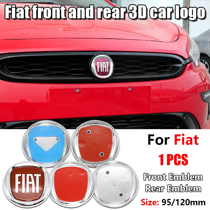 Autocollant de Badge de coffre de calandre de voiture, autocollant de Logo de voiture Fiat pour FIAT 500 Ducato Panda Grande Punto Tipo Abarth Pulse Strada 600 500