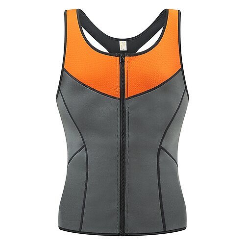 Herren Farbblock Atmungsaktiv Bauchkontrolle Taillentrainer Korsettweste Zum Fitnessstudio Sport und Fitness Image