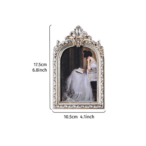 Europäischer Stil Harz Handbemalt Bilderrahmen Wanddekorationen, 1 Stück Bilderrahmen Image