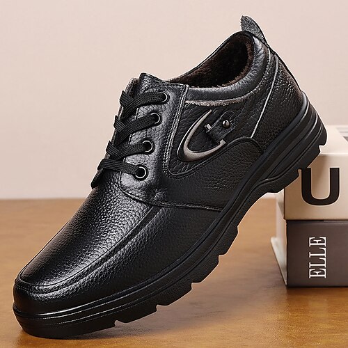 Braune Herren-Freizeitschuhe zum Schnüren mit strukturierter Profilsohle, Outdoor-Wanderschuhe für Komfort, Wandern und alltägliche Freizeitoutfits Image