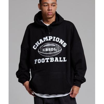creamsodalab 1984 Champion Football Hoodie Black