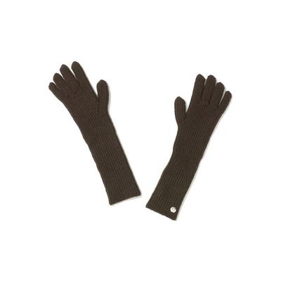 partimentowomen Ribbed knit long glove_brown