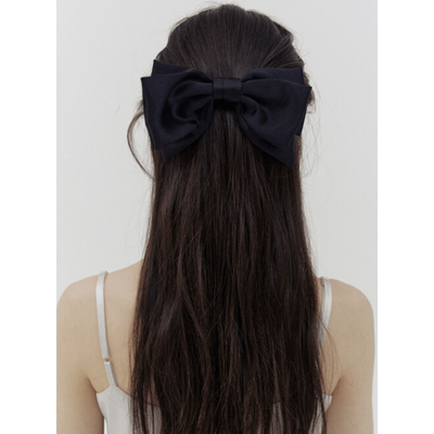 kindababy rosy silky black ribbon pin