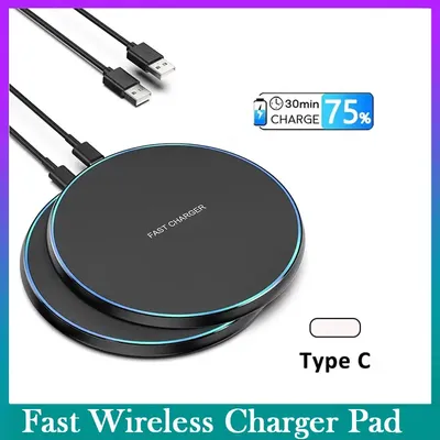 LED-Licht-Wireless-Ladegerät-Pad für iPhone 16 15 14 13 12 8 X XR Samsung Xiaomi Airpods Pro Schnelle kabellose Ladestation