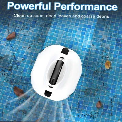 Cordless Robotic Pool Cleaner 80㎡ Working Area Full Automatic Robotic Pool Cleaner Self-Parking Pool Vacuum Cleaner Robot