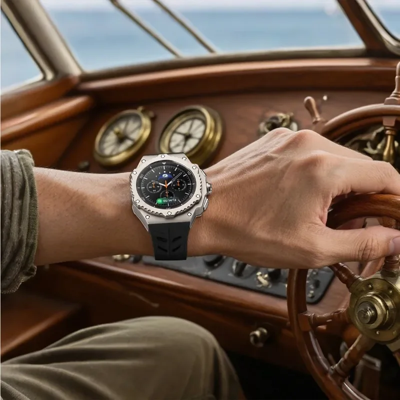 Neuestes Luxus-Modifikationsset für Samsung Watch 8 Classic 46 mm Metallgehäuse Gummiband für Galaxy Watch 8 Classic Kit Zubehör Image