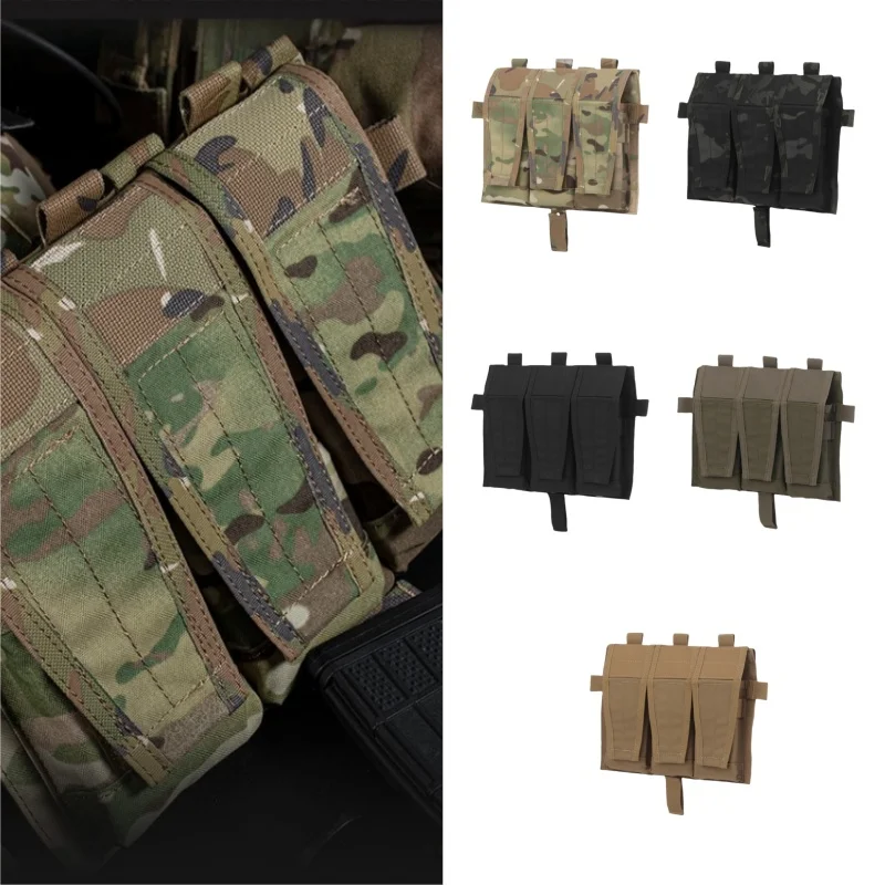 M4 Triple Mag Pouch | MOLLE-kompatibler AR-Magazinträger mit Klappe | Für Wildnis-Abenteuerzubehör Image