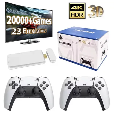 M15 Video Game Stick 4K 64G 20000+ Retro Games Handheld Video Game Console Wireless Gamepads HD Gaming Consola 20+ Simulators