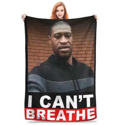 I CANT BREATH Georging Floyded Soft Warm Blankets Child Plush Throw Blanket Fashion Bedroom Flannel Bedspread Sofa Bed Cover