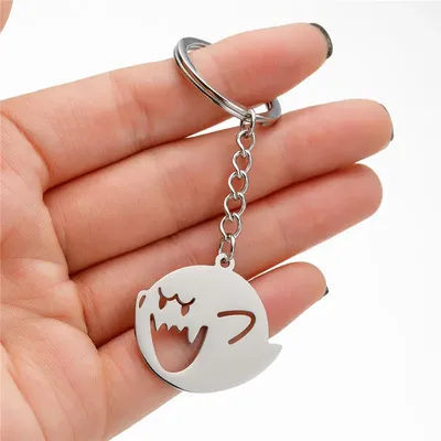 Funny Halloween Ghost Keychain Cartoon Skull Key Rings Gifts for Women Men Bag Keyring Pendant DIY Jewelry Accessories