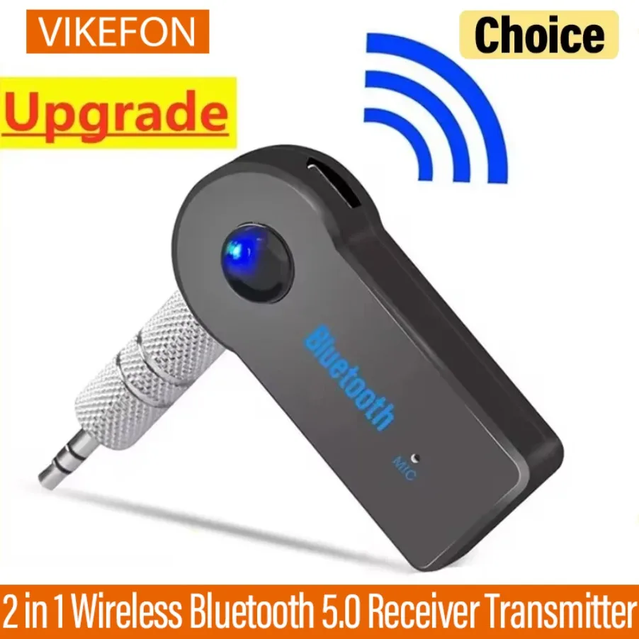 Aux Auto Bluetooth 5.0 Empfänger 3,5 mm 3,5 AUX Jack Stereo Musik Audio Auto Sender Lautsprecher Verstärker Wireless Adapter mit Mikrofon Image