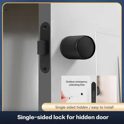 Minimalist Invisible Door Lock Spherical Single-Sided Lock Indoor Hidden Door Dedicated Bedroom Door Hidden Single-Sided Lock