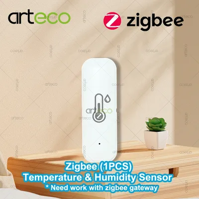 Zigbee Smart Temperature Humidity Sensor Real-Time Remote Mornitoring Hygrometer Smart Home Automation Works With Gateway Z2MQTT