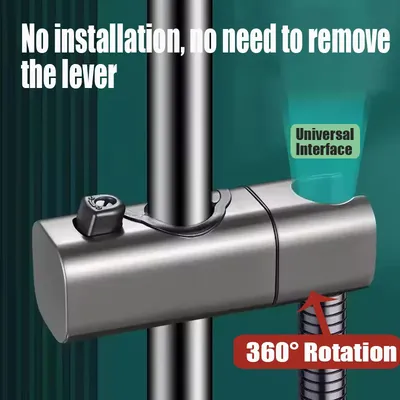 Universal 360° Adjustable Shower Rail Slide Bracket for Slide Bar 20-25MM Diameter Shower Head Holder Bathroom Faucet Accessorie