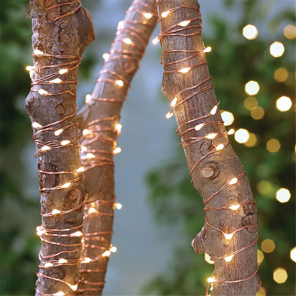 Solar-Lichterkette für den Außenbereich, 8 Modi, Lichterkette aus Kupferdraht, dekorative Beleuchtung für Terrasse, Hof, Party, Hochzeit, Camping, Dekoration