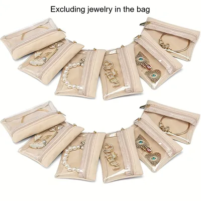 [Jewelry Bags] Travel Jewelry Bags - 6/12pcs Storage Pouches Organizer Case for Women jewelry boxes jewelry box organizer