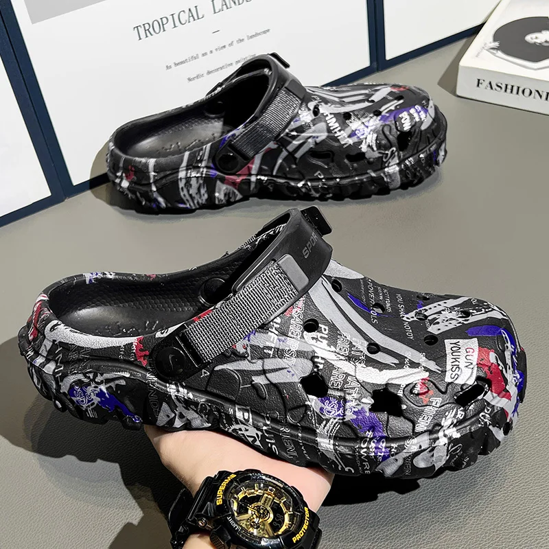 Sommer Männer Hausschuhe Plattform Outdoor Clogs Schuh Frauen Strand Sandalen 46 47 Männlich Weiche EVA Indoor Hause Rutschen Plus Größe Flip-Flops