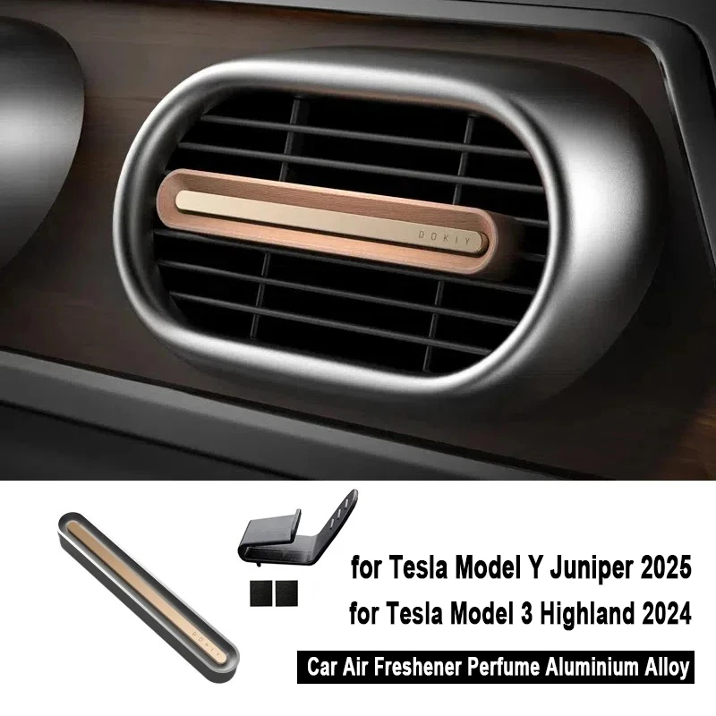 Auto-Lufterfrischer, Parfüm, Aluminiumlegierung, für Tesla Model Y Juniper 2025 3, Highland Wood Ornament, beseitigt Gerüche, Autoduft Image