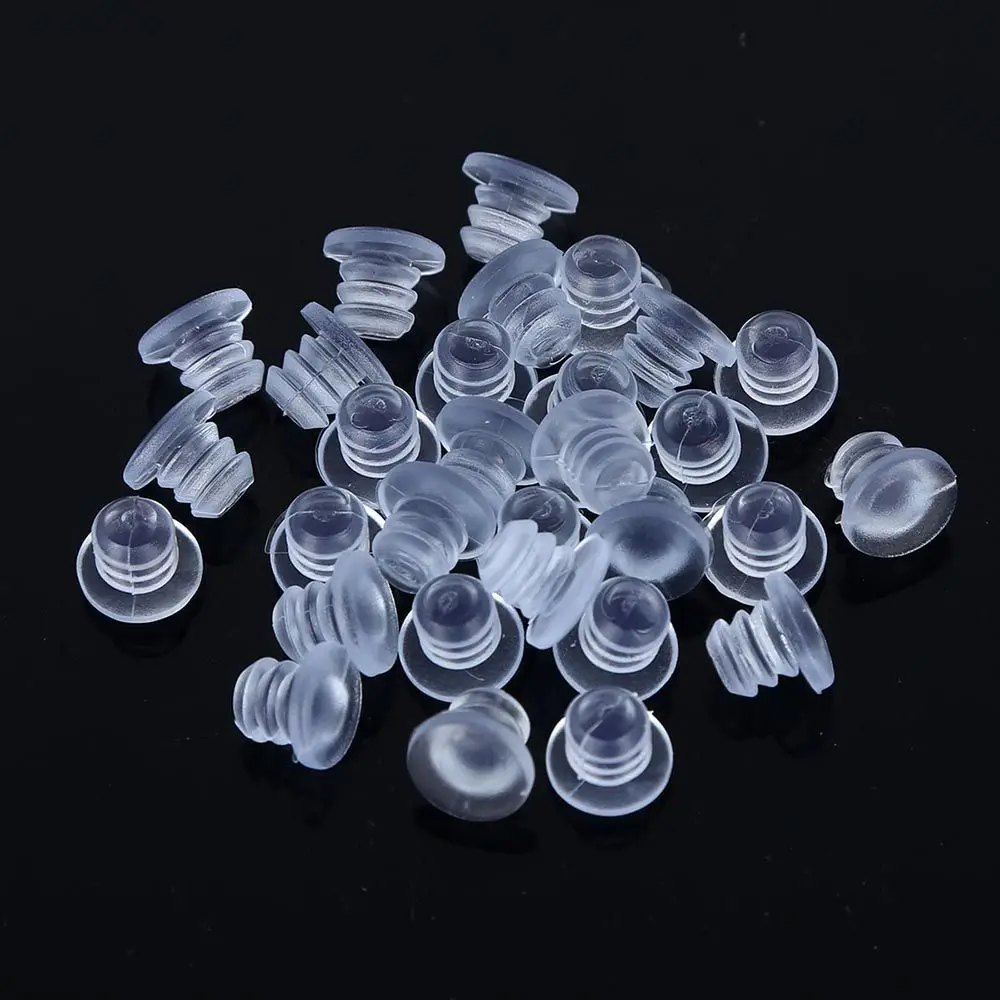 20 stücke Transparente Gummi Schrauben Loch Stecker Anti kollision Eingebettet Schrank Tür Stoßstangen Anti-slip Fuß Pad Möbel Befestigungen Image