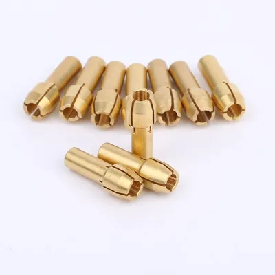 10pcs/set Mini Drill Chucks Adapter for DREMEL Brass Collect 3.2mm/1/8" for Rotary Power Tool Accessories hold 2.9-3.2mm shank